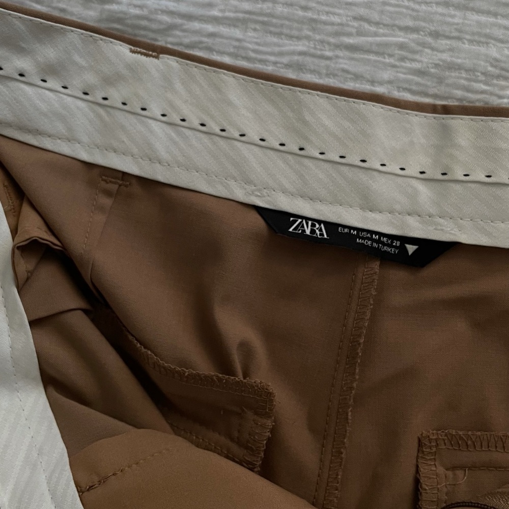 ZARA Wide Leg Pants - Taupe Brown